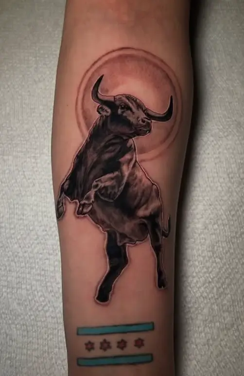 Black Gray Bull Tattoo at New Wave Body Art Studio